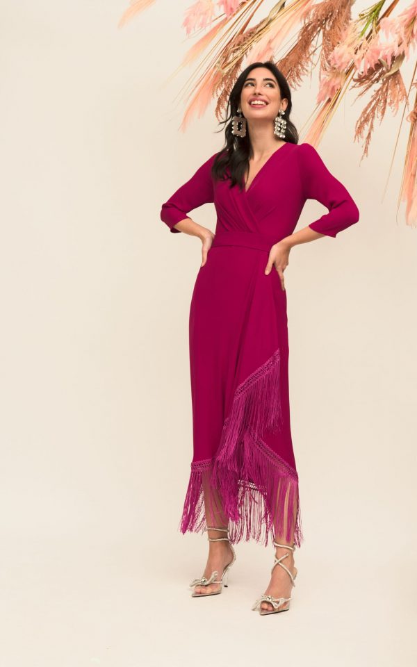 Vestidos invitada tallas grandes flecos